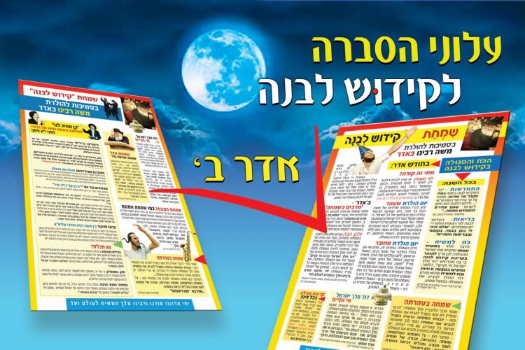 עלוני הסברה לקידוש לבנה באדר ב'