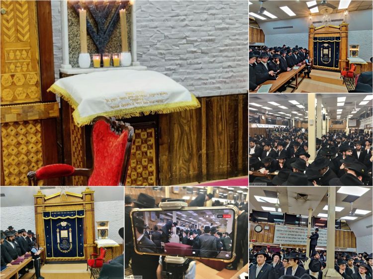 המלך ניגש לפני העמוד לרגל ה'יארצייט'