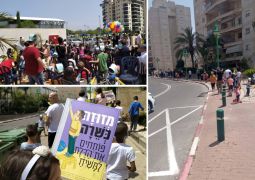 מאות ילדים בתהלוכה בשכונות פ"ת