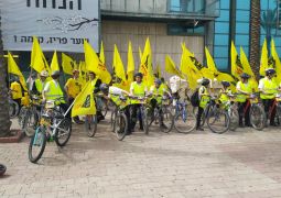 תל אביב נצבעה בצהוב: שיירת האופניים של י"א ניסן