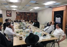 התוועדות חסידית בישיבת ראשון לציון